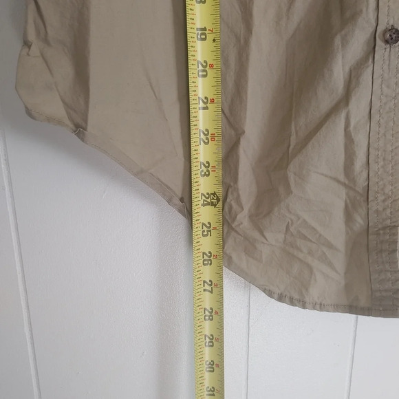 Madewell Embroidered back safari shirt tie front Large NWOT - Picture 8 of 9